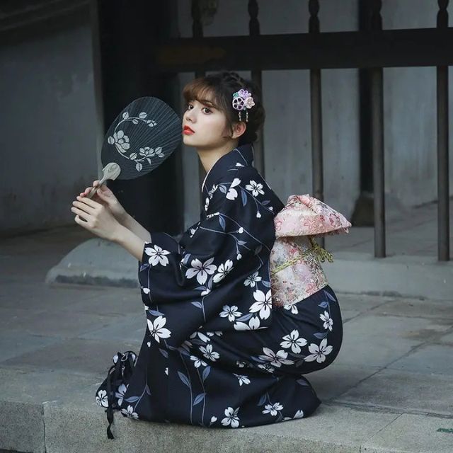 Black Kimono Dress | Eiyo Kimono