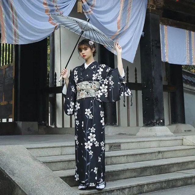 Black Kimono Dress | Eiyo Kimono