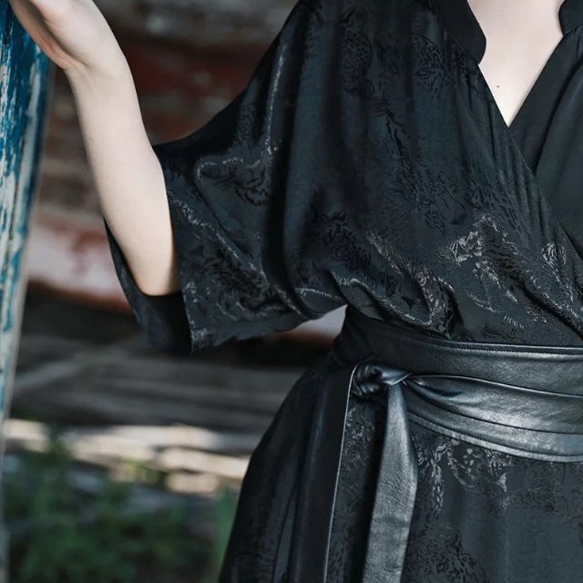 Black Obi Belt | Eiyo Kimono