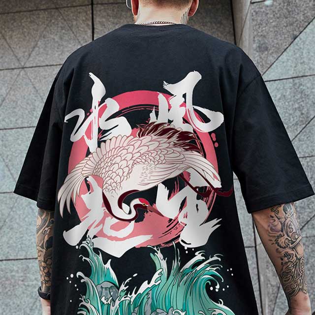 Crane Shirt | Eiyo kimono