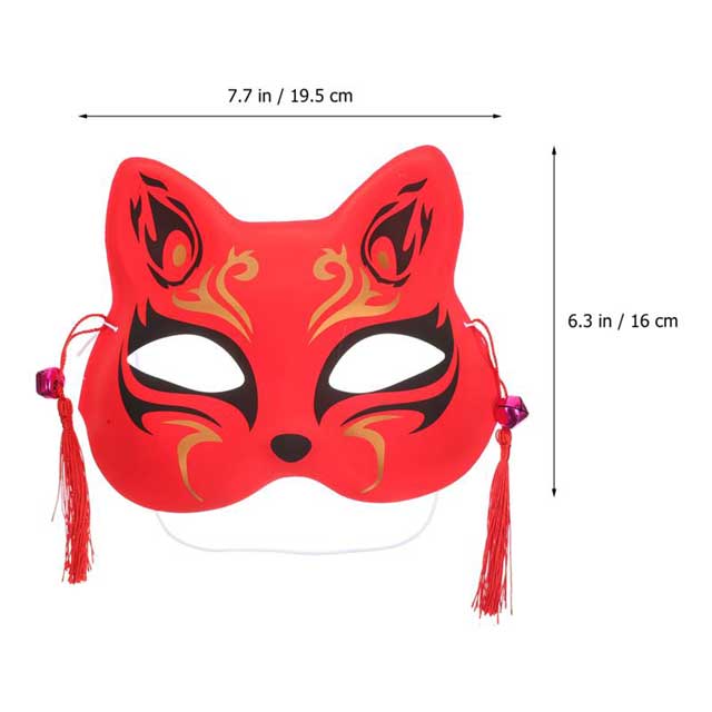 Red Kitsune Fox Mask | Eiyo Kimono