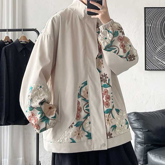 Embroidery Harajuku Bomber Jacket | Eiyo Kimono