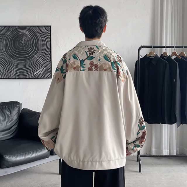 Embroidery Harajuku Bomber Jacket | Eiyo Kimono