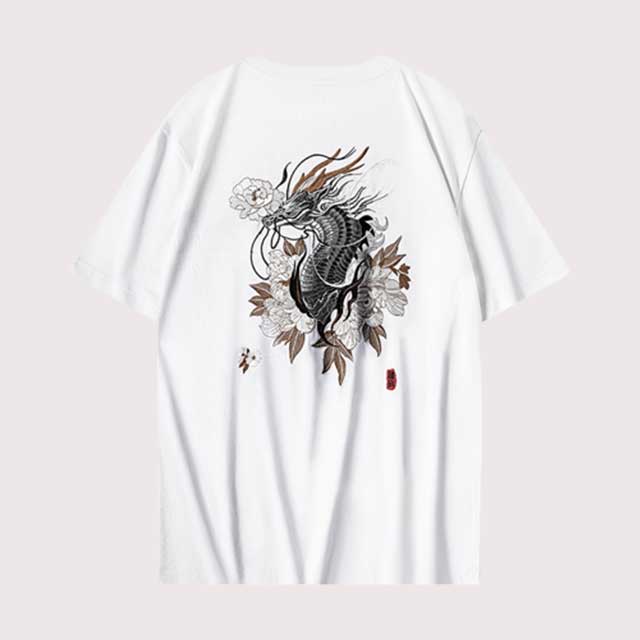 Embroidery Japanese T-Shirt | Eiyo Kimono