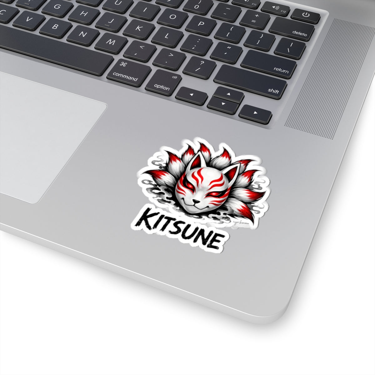 Kitsune Fox Mask Kiss-Cut Sticker — Japanese Myth Spirit Decal - eiyo kimono