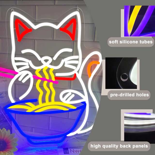 Lucky Cat Neon Sign | Eiyo Kimono