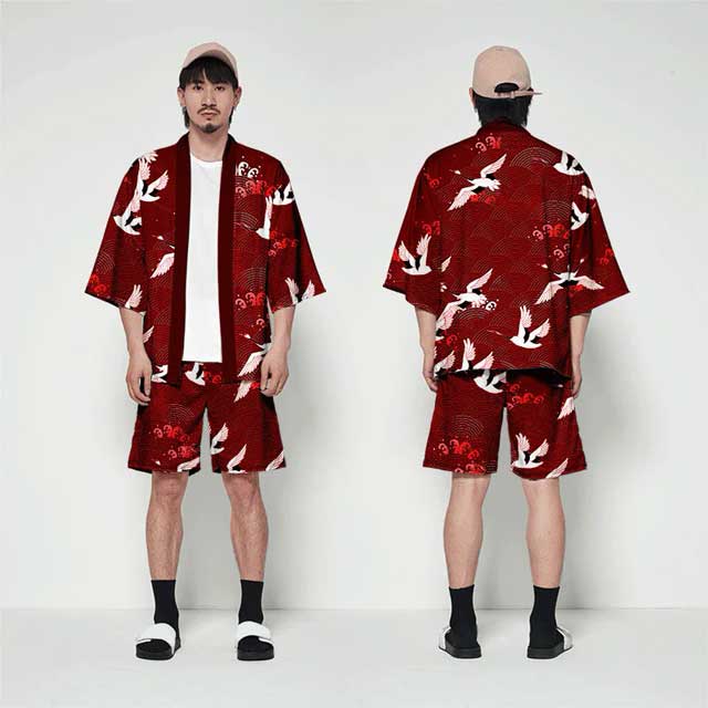 Red Haori Set | Eiyo Kimono