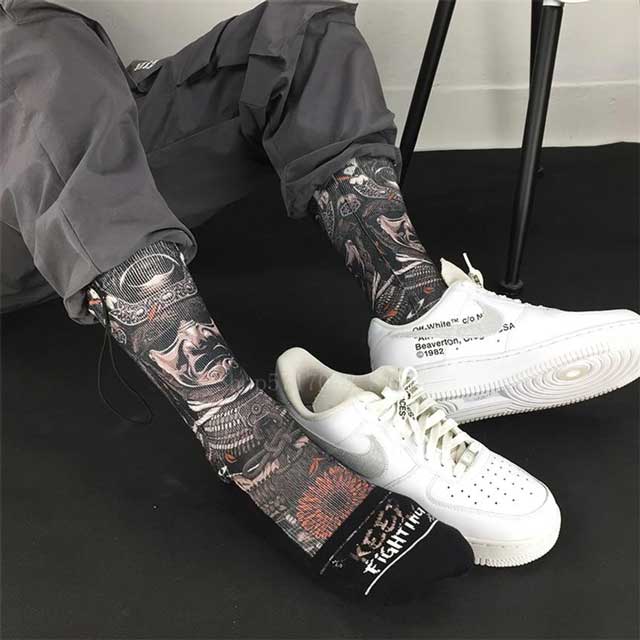 Best Samurai Oni Face Japanese Socks | Eiyo Kimono