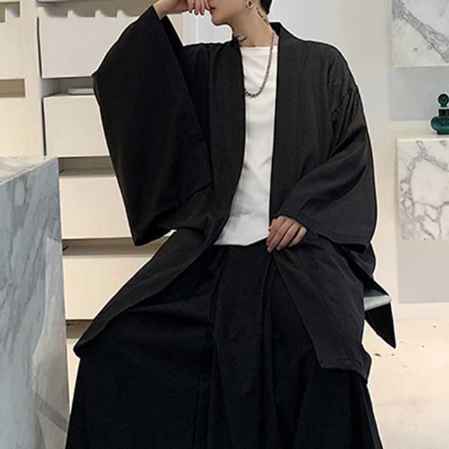 Long Black Kimono Cardigan | Eiyo Kimono