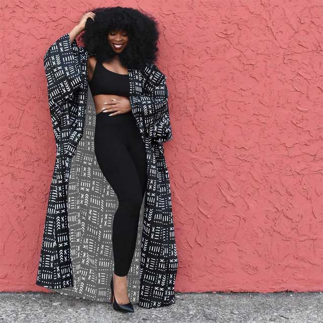 Black & White Kimono Robe | Eiyo Kimono