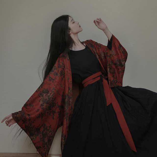 Floral Print Cardigan Patchwork Jacket | Eiyo Kimono