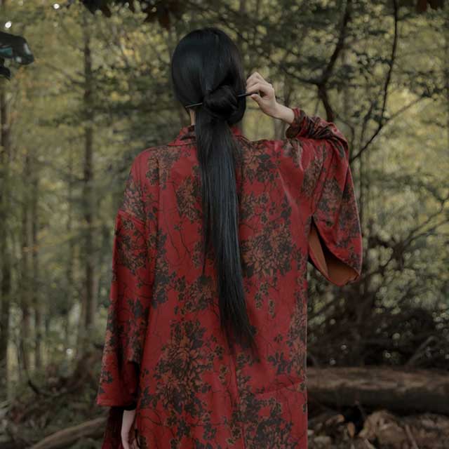 Floral Print Cardigan Patchwork Jacket | Eiyo Kimono