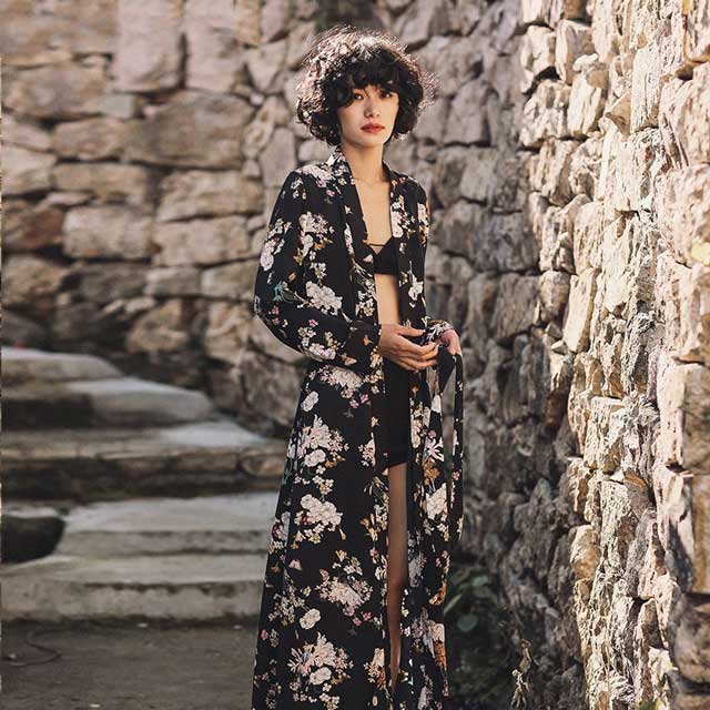 Kimono Style Robe in Cotton | Eiyo Kimono