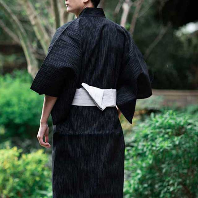 Black Cotton Yukata | Eiyo Kimono