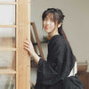 Black Cotton Yukata | Eiyo Kimono