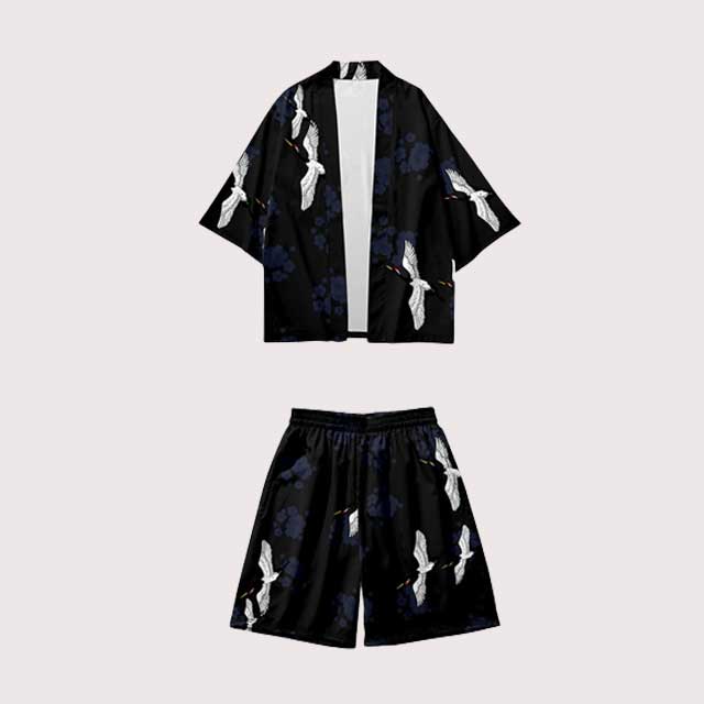 Crane Print Haori | Eiyo Kimono