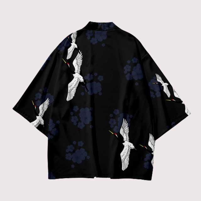 Crane Print Haori | Eiyo Kimono