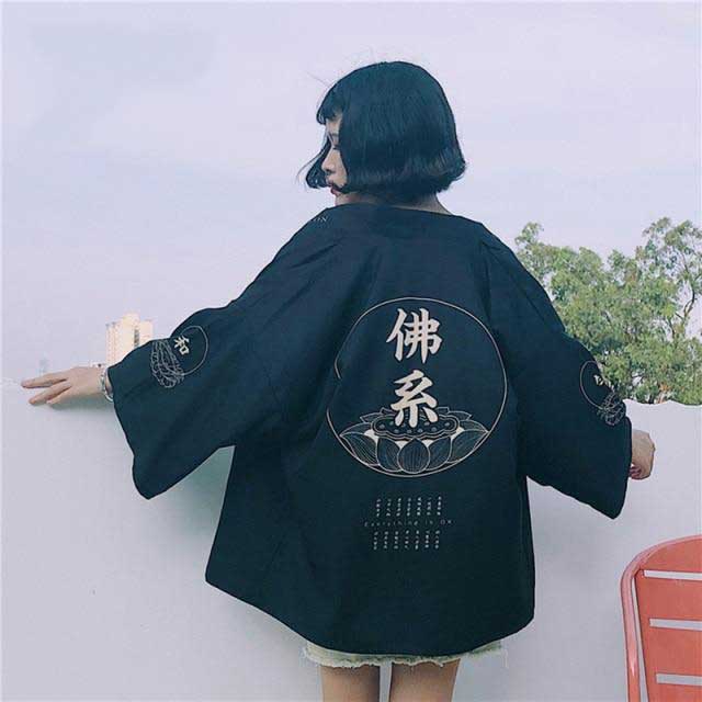 Black Short Kimono | Eiyo Kimono