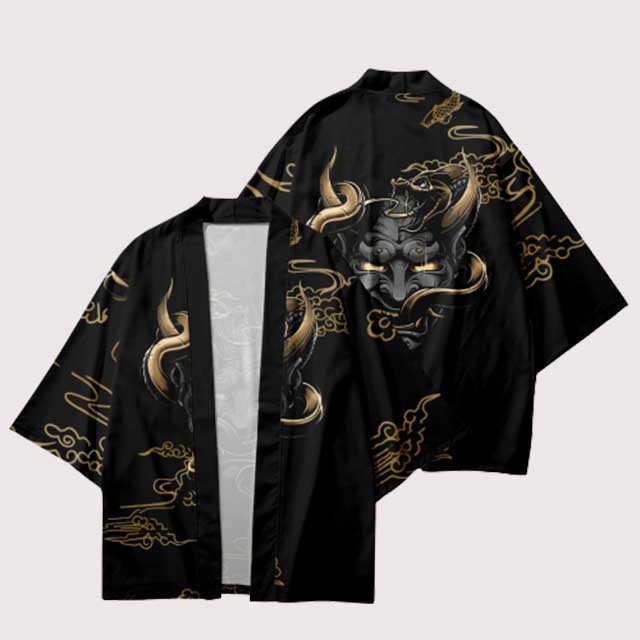 Black & Gold Haori | Eiyo Kimono