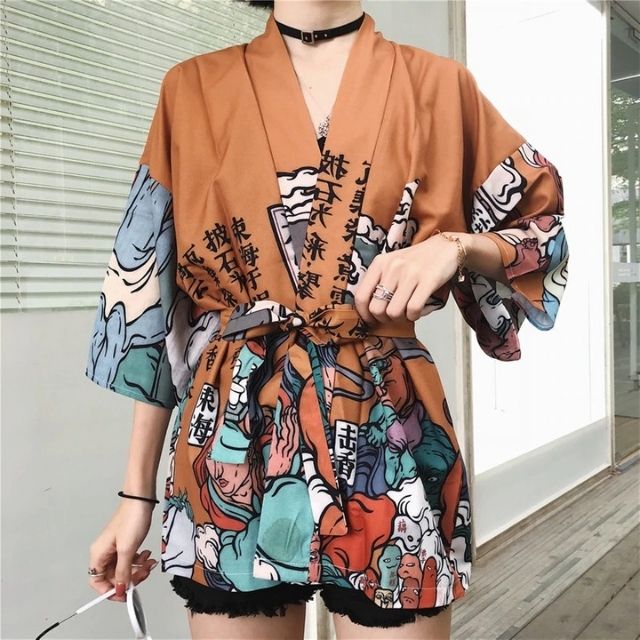 Orange Haori Jacket | Eiyo Kimono