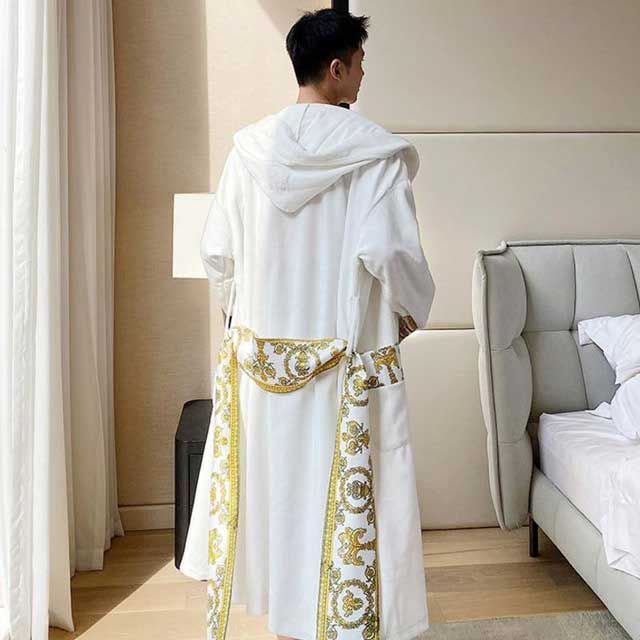 Hooded Japanese Bathrobe | Eiyo Kimono