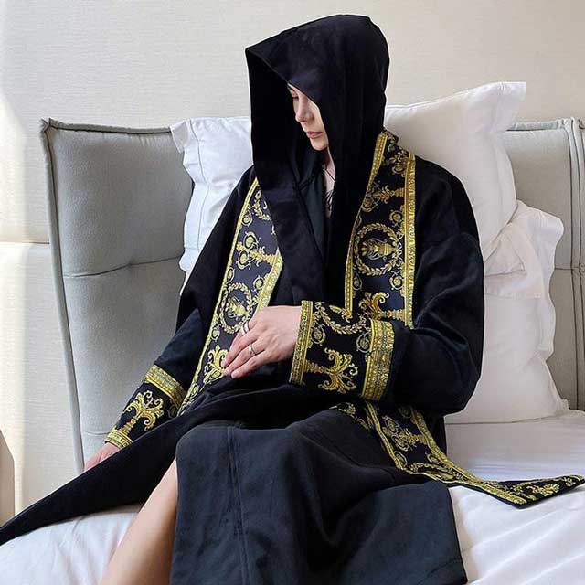 Hooded Japanese Bathrobe | Eiyo Kimono