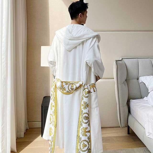 Hooded Japanese Bathrobe | Eiyo Kimono