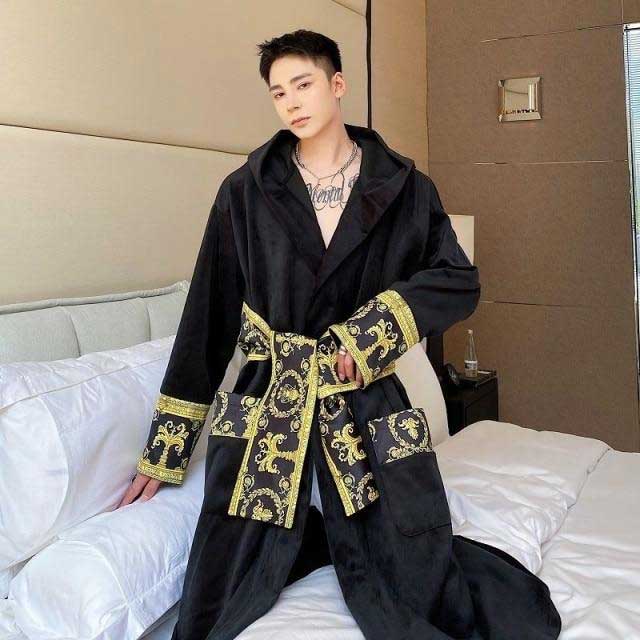 Hooded Japanese Bathrobe | Eiyo Kimono