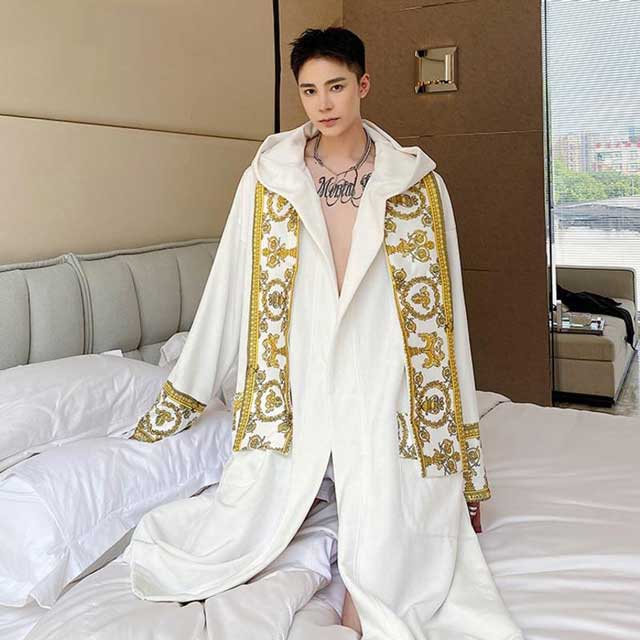 Hooded Japanese Bathrobe | Eiyo Kimono
