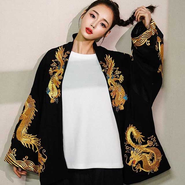 Embroidered Japanese Coat | Eiyo Kimono