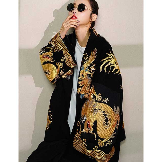 Embroidered Japanese Coat | Eiyo Kimono