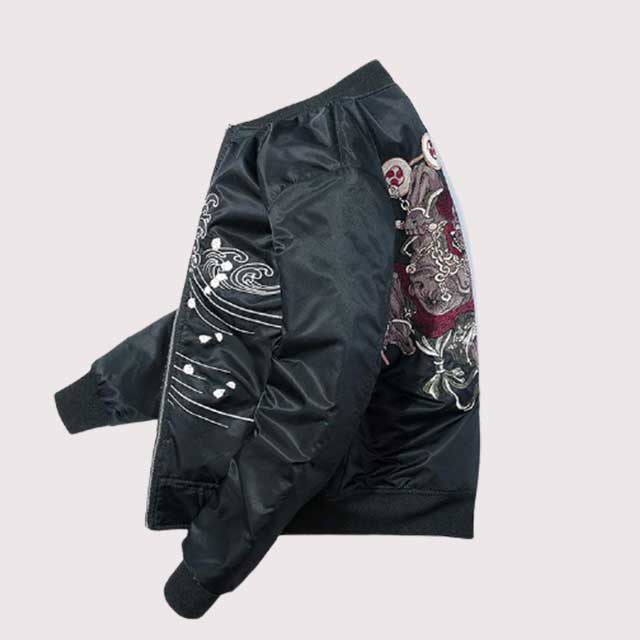 Japanese Embroidered Bomber | Eiyo Kimono