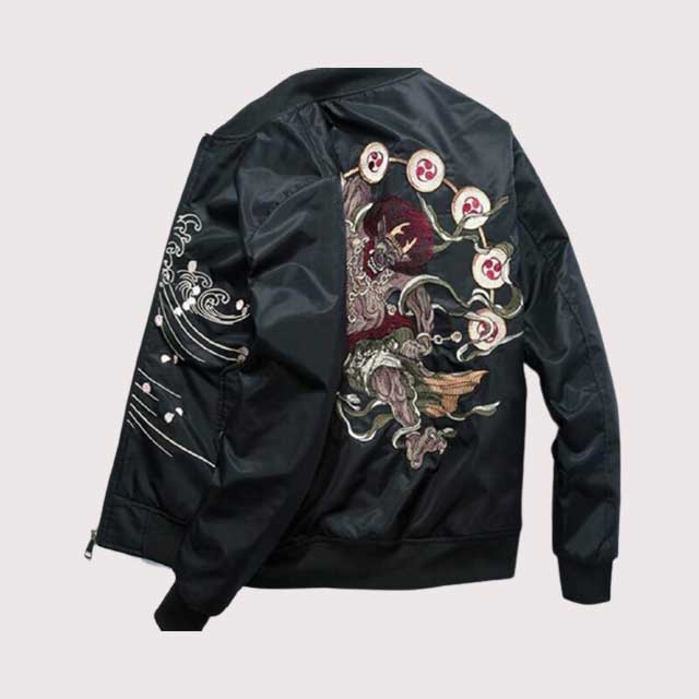 Japanese Embroidered Bomber | Eiyo Kimono