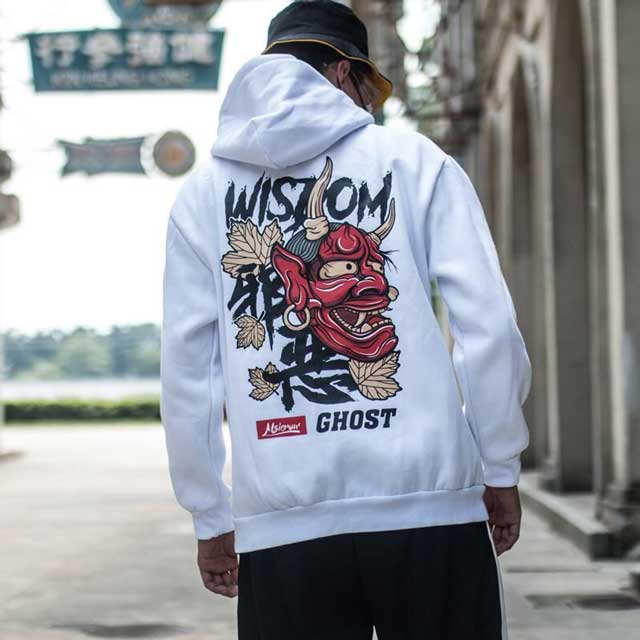 Oni Face Hoodie | Eiyo Kimono