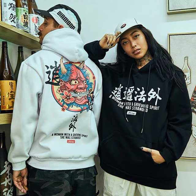 Oni Face Hoodie | Eiyo Kimono