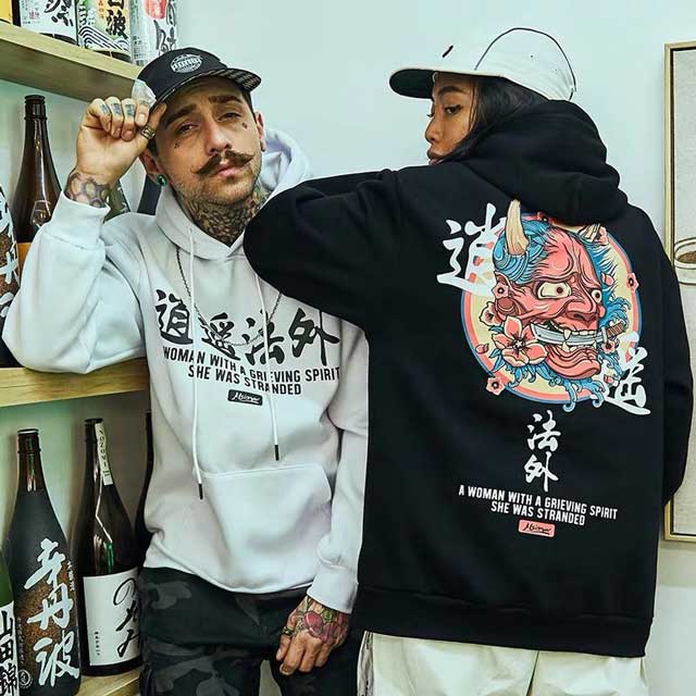 Oni Face Hoodie | Eiyo Kimono