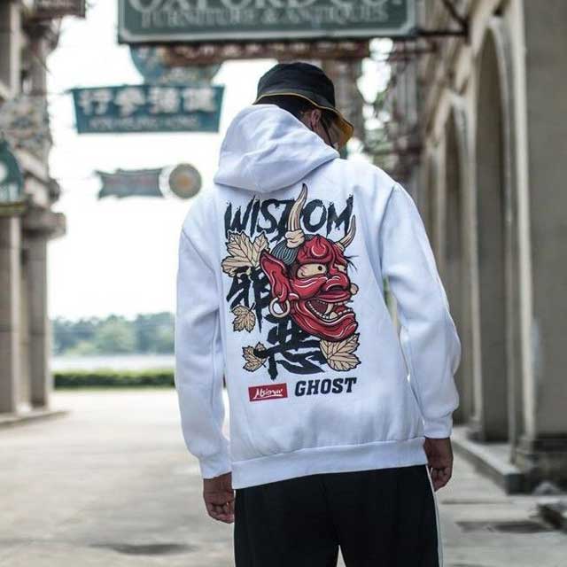 Oni Face Hoodie | Eiyo Kimono