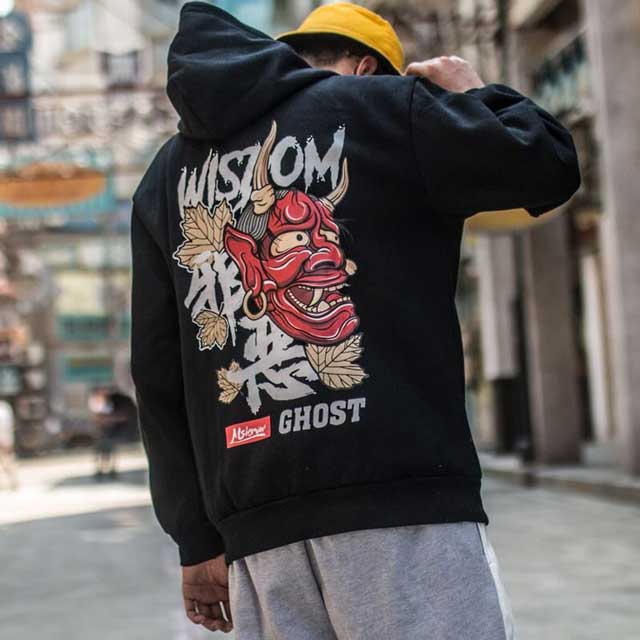 Oni Face Hoodie | Eiyo Kimono