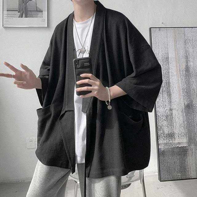 Men's Japanese Style Kimono Cardigan | Eiyo Kimono