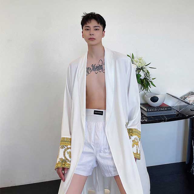 Men's Japanese Nightgown | Eiyo Kimono