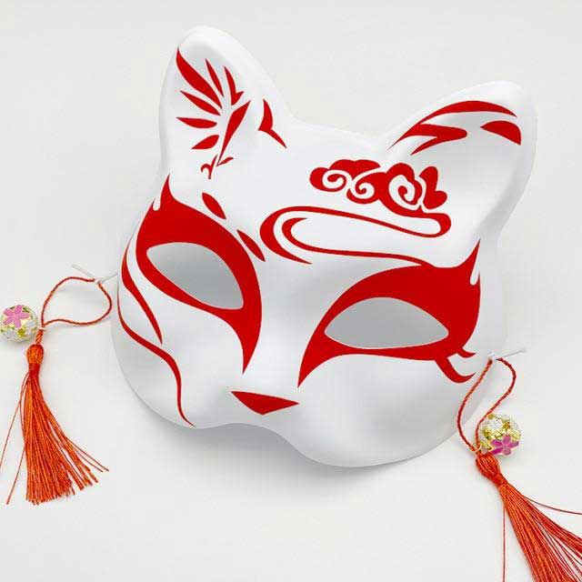 Japanese Red Cat Mask | Eiyo Kimono