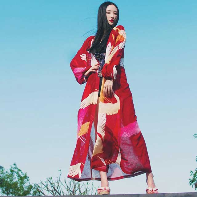 Japanese Silk Sheer Kimono Cardigan | Eiyo Kimono