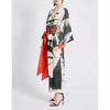 Satin Printed Kimono Dress | Eiyo Kimono