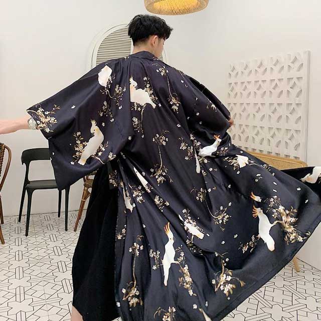 Satin Kimono Jacket Style for Men | Eiyo Kimono