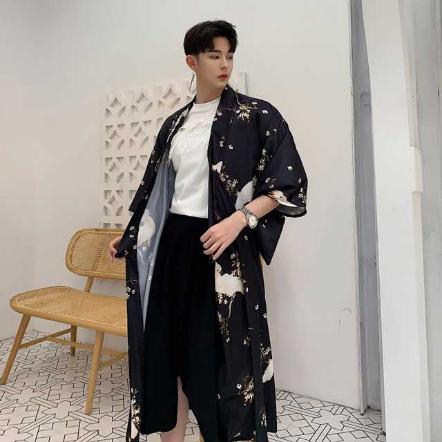 Satin Kimono Jacket Style for Men | Eiyo Kimono