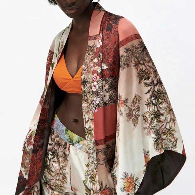 Two Piece Set Printed Kimono | Eiyo Kimono