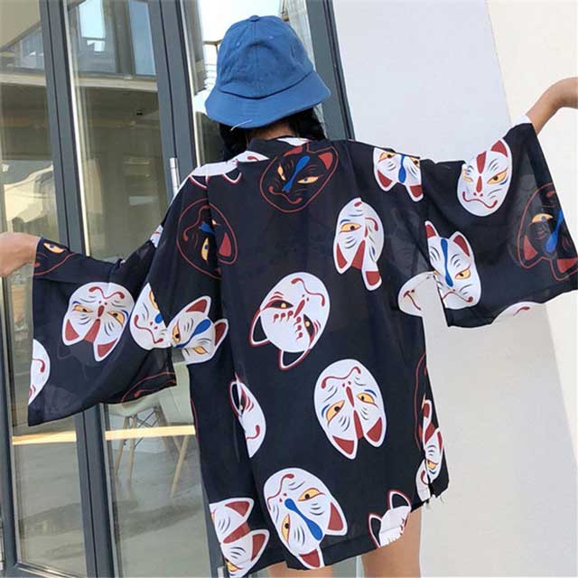 Kitsune Mask Haori Jacket | Eiyo Kimono