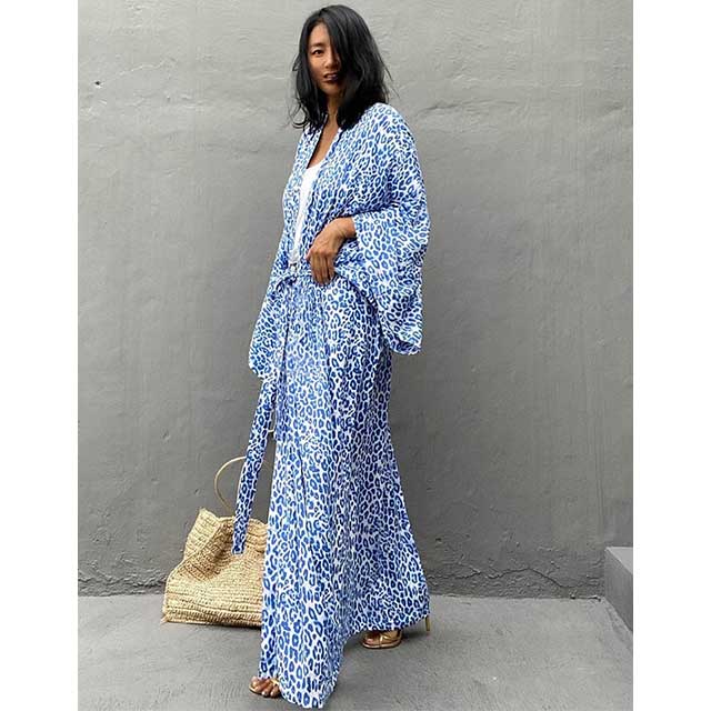 Leopard Kimono Robe | Eiyo Kimono