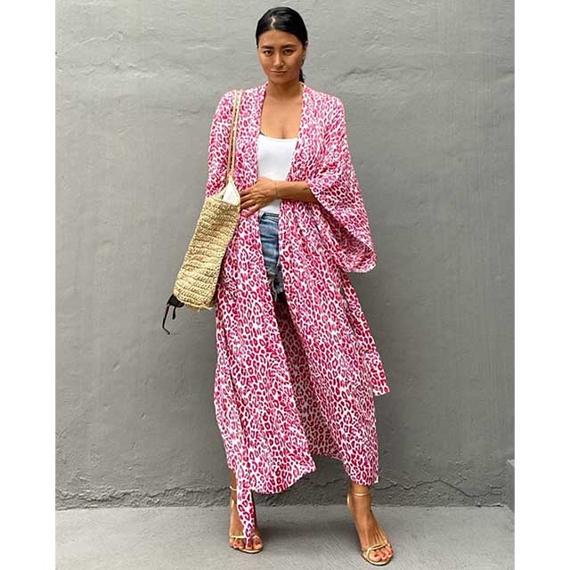 Leopard Kimono Robe | Eiyo Kimono