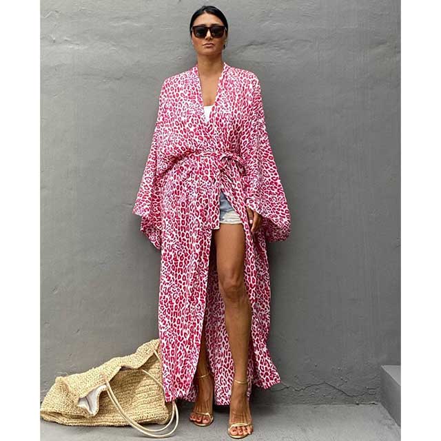 Leopard Kimono Robe | Eiyo Kimono